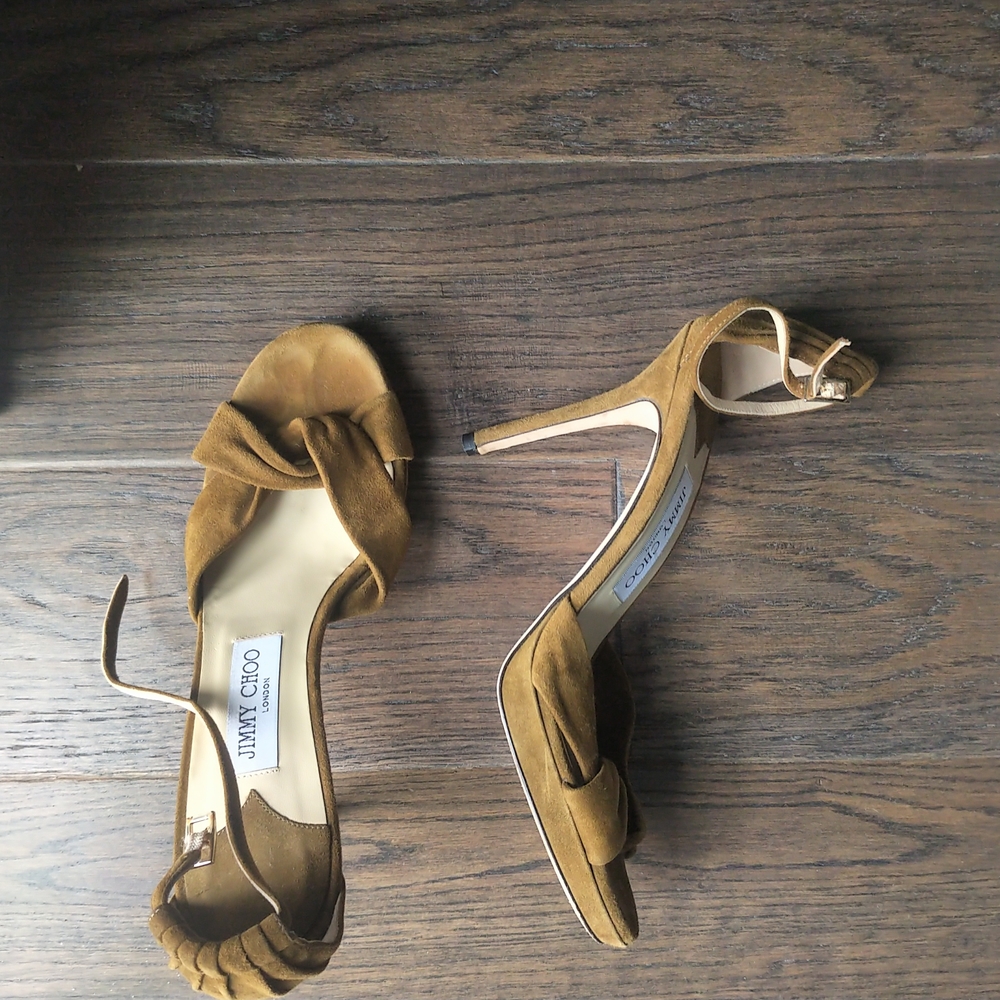 Like new Jimmy Choo suede sandals with dust bag